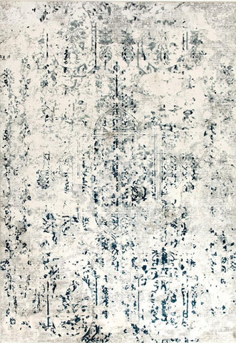 Complete image of the Kendra White Rug, showcasing its transitional style with a chic vintage wash in a pristine white colour.