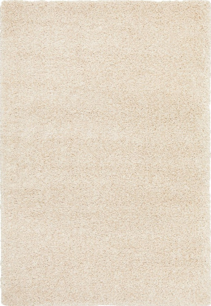 Complete image of the Laguna Rug in Cream, showcasing its luxurious hand-tufted yarns and contemporary design