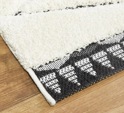 Liege Moroccan - Cream Black Rug