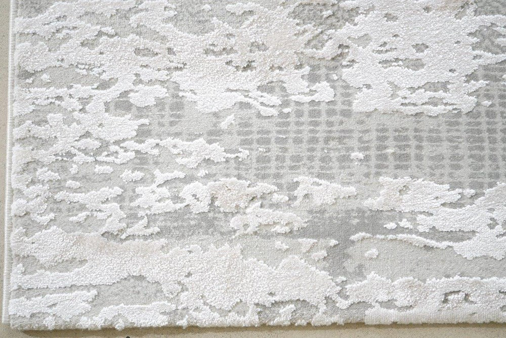 Close-up of a textured white and gray surface