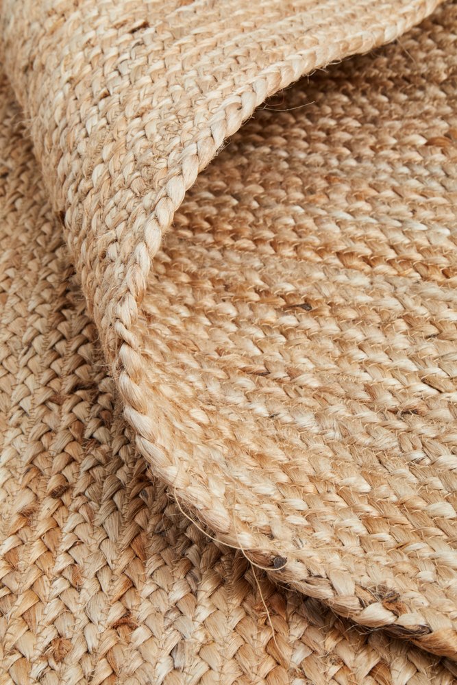 Close-up of woven jute fabric