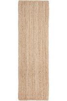 Beige woven rug on a white background