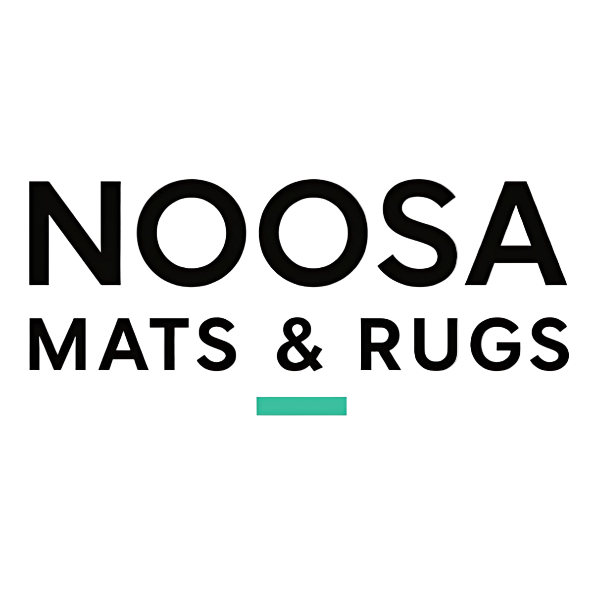 Logo of Noosa Mats & Rugs with black text on a white background