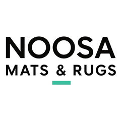 Logo of Noosa Mats & Rugs with black text on a white background