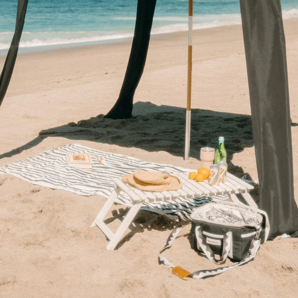 Beach Towel - Monaco Black Stripe