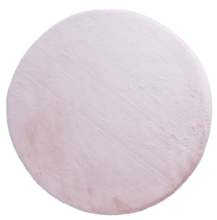 Round pink stone on a white background
