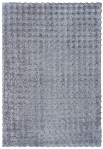 Gray textured rug with a subtle pattern