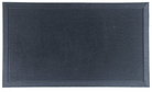 Dark gray doormat with a textured surface on a white background
