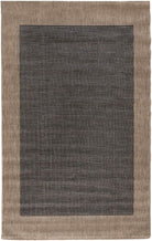 Rug with a grid pattern and beige border