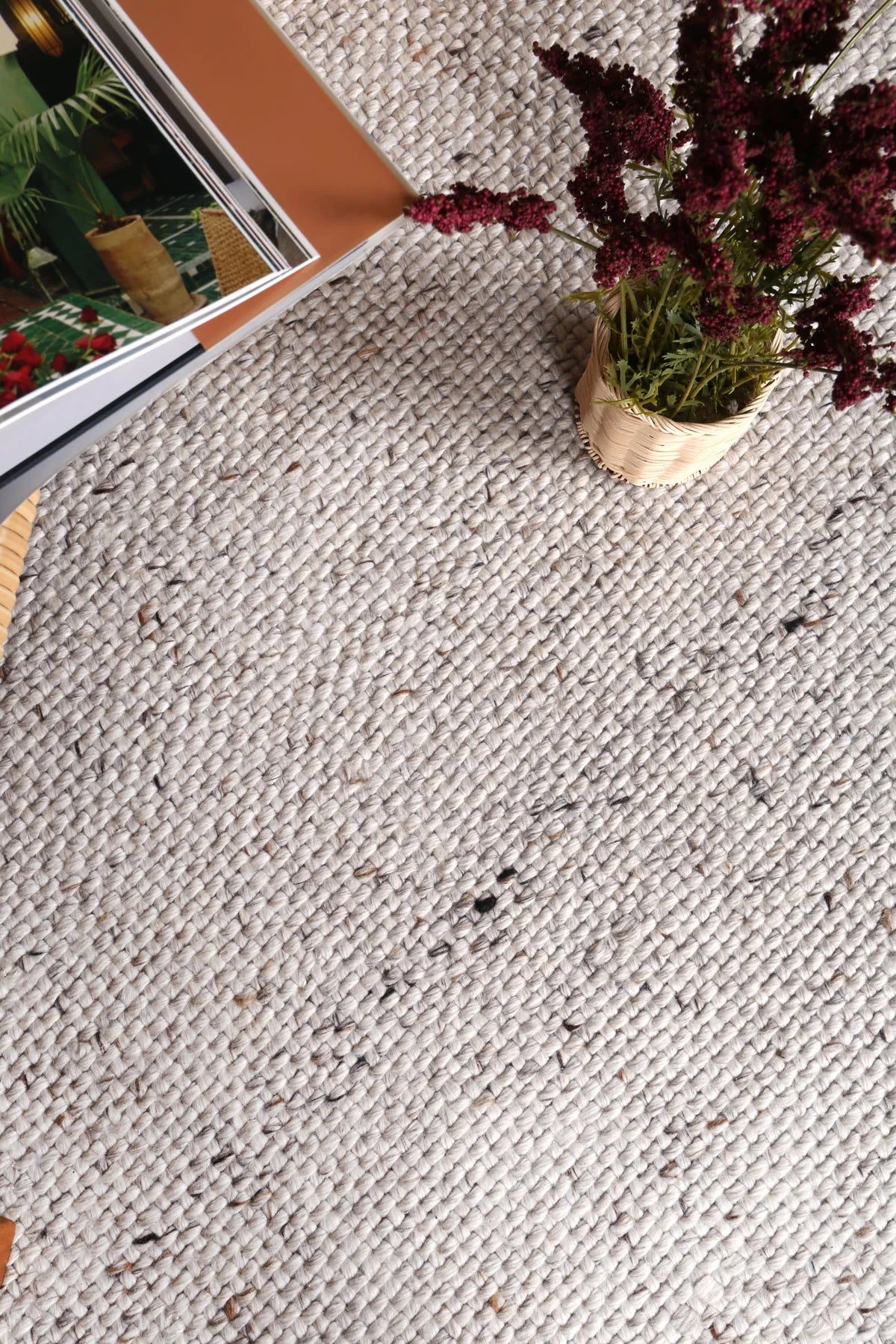 Salar Gunj Collection rug in grey laid out, highlighting its versatile design and size options.