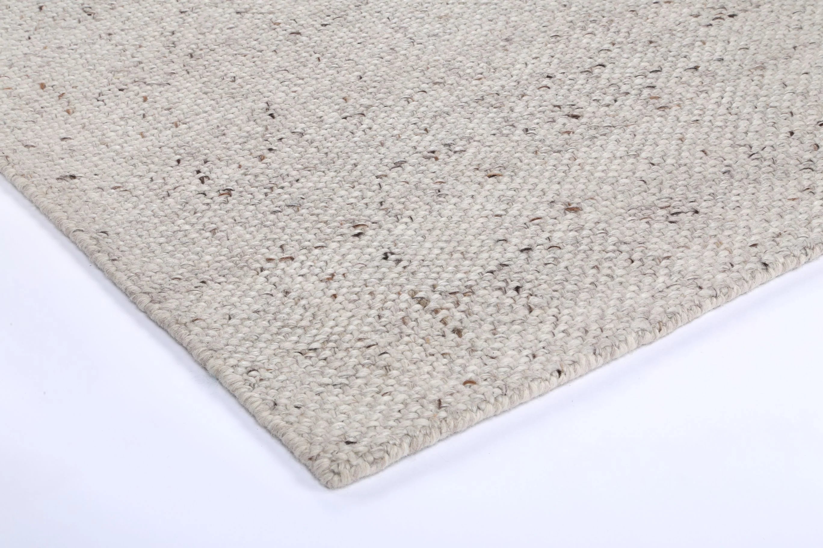 Close-up of the soft and durable texture of the Salar Gunj grey rug.