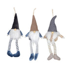 Three decorative gnomes with different hats and outfits on a white background