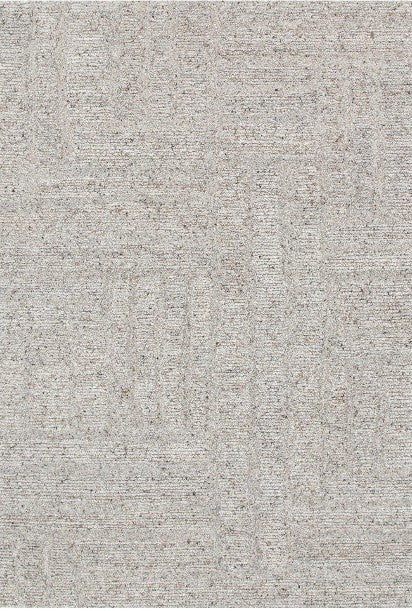 Textured gray patterned rug