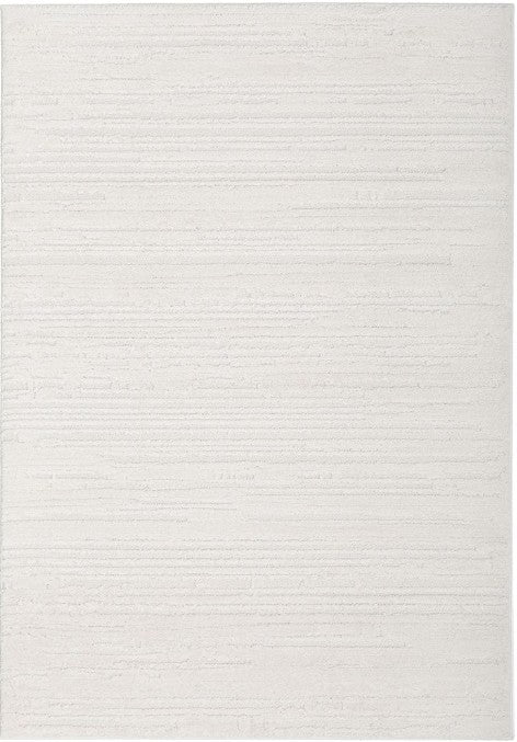 White rug with a subtle pattern on a white background