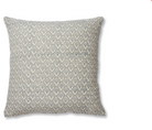 Decorative pillow with a subtle pattern on a white background