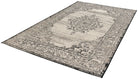 Decorative rug with intricate patterns on a plain background