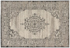 Decorative area rug with intricate patterns in neutral colors