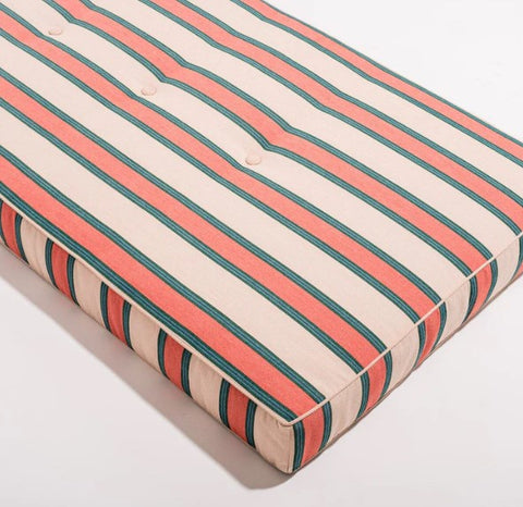 Sun Lounger Cushion - Dusty Pink Stripe