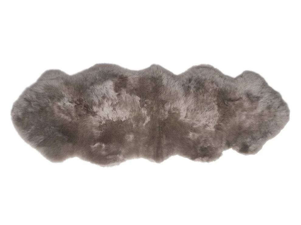 Vole Double sheepskin rug on white background