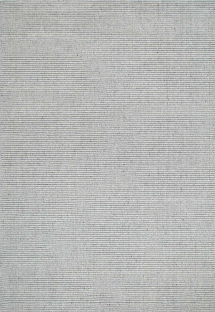 Complete image of the Zalia Cord Handloom Grey Rug, showcasing its elegant design and natural grey tones.