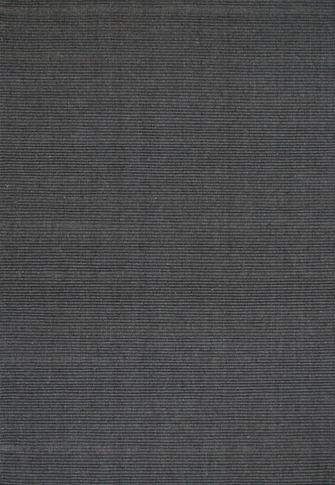Complete image of the Zalia Cord Handloom Slate Rug, showing its overall design and elegant slate colour.