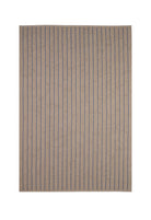 Beige rug with blue vertical stripes on a white background