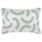 Decorative pillow with a geometric pattern on a white background