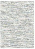 Textured area rug with a neutral color palette on a white background