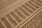 Close-up of a brown and beige woven fabric texture