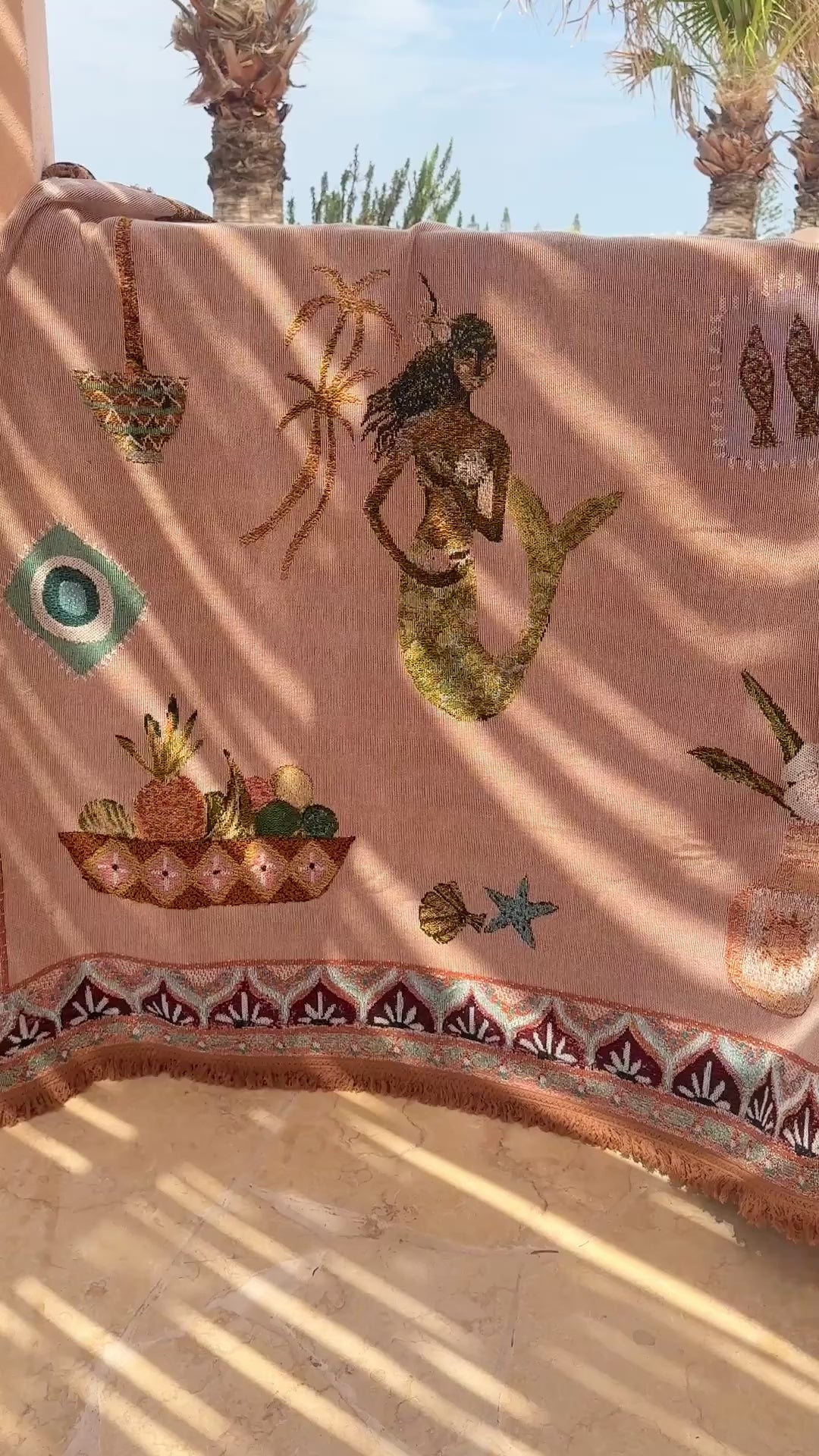 Video of Sea Song Mermaid Art Throw