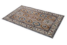 Decorative rug with geometric pattern on a white background