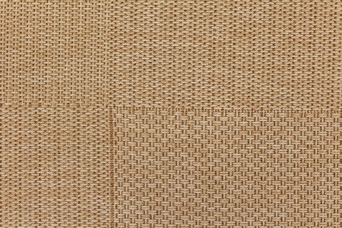 Detailed close-up highlighting the intricate texture and robust quality of the Noosa Rug's Outdoor Rug in Sand, ideal for withstanding high foot traffic.