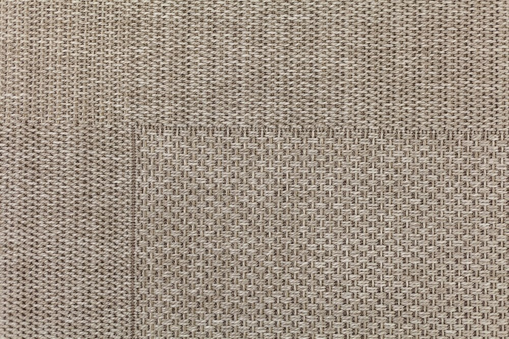 Detailed close-up showing the texture of the Noosa Rug's Outdoor Rug in Washed, emphasizing its durable quality and fine craftsmanship, suitable for high-traffic areas.