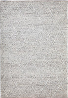 Complete view of the Colombo Rug in Light Grey, showcasing its full size with the elegant braided diamond pattern, perfect for adding a sophisticated touch to any decor.